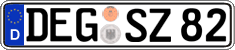 German license plate, Regular plates