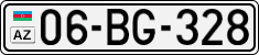 License plate of Azerbaijan, Cars