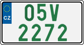 License plate of the Czech Republic, Oldtimers (2001)