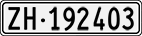 License plate of Switzerland, Cars
