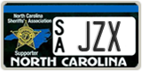 North Carolina, Specialty plates (A/B XXXX)