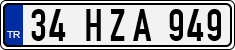 License plate of Turkey, Regular plates