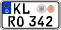 German license plate, Regular plates