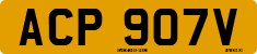 License plate of the United Kingdom, 1963 year system