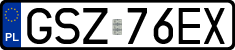 License plates of Poland, Regular car plates
