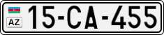 License plate of Azerbaijan, Cars