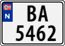 License plate of Norway, Trailers, motorcycles, special vehicles