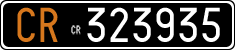 License plate of Italy, Cars (1927 year series)
