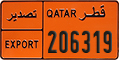 License plate of Qatar, Export transit plates