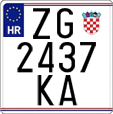 License plate of Croatia, Motorcycles