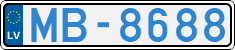 License plate of Latvia, Electric vehicles