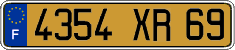 French license plate, FNI
