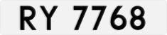 License plate of Hong Kong, AB 1234