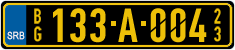 License plate of Serbia, Diplomatic