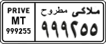 License plate of Egypt, Cars (1999)