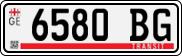 License plate of Georgia, Export transit plates