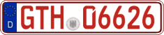 German license plate, Red license plates