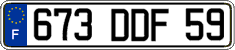 French license plate, FNI