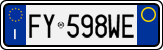 License plate of Italy, Cars (1994 year series)