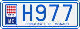 License plate of Monaco, Cars