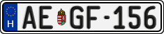 license plates of Hungary, Regular plates (2022)