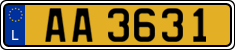 License plate of Luxembourg, 2003 year system