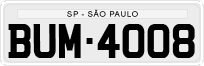 License plate of Brazil, Private owners (1990)