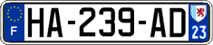French license plate, SIV (ordinary)