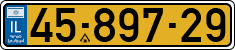 License plate of Israel, Regular plates