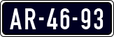 License plate of the Netherlands, Imported oldtimers (cars)
