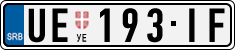 License plate of Serbia, Cars