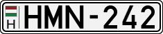 license plates of Hungary, Cars (1990)