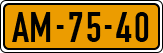 License plate of the Netherlands, Imported oldtimers (cars)