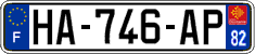 French license plate, SIV (ordinary)