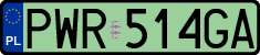 License plates of Poland, Electric vehicles