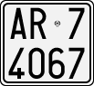 License plate of Italy, Motorcycles (1927 year series)