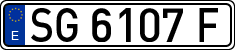 License plates of Spain, 1971 year series