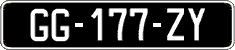 French license plate, SIV (oldtimers)