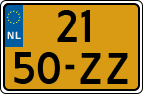 License plate of the Netherlands, Except vehicles / Oldtimers