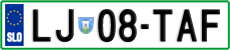 License plate of Slovenia, Cars