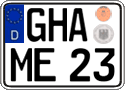 German license plate, Regular plates