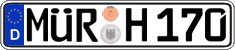 German license plate, Regular plates
