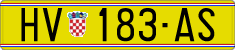License plate of Croatia, Military