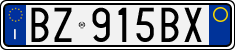 License plate of Italy, Cars (1994 year series)