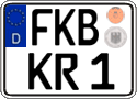 German license plate, Regular plates