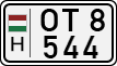 license plates of Hungary, Oldtimers (1990)