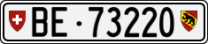 License plate of Switzerland, Cars