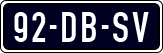 License plate of the Netherlands, Cars