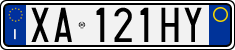 License plate of Italy, Cars (1994 year series)