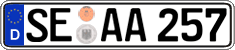German license plate, Regular plates